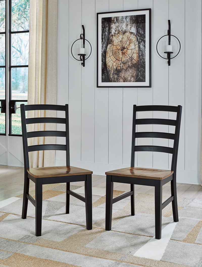 Wildenauer Dining Table and 8 Chairs in Brown/Black from Ashley - Lara Furniture