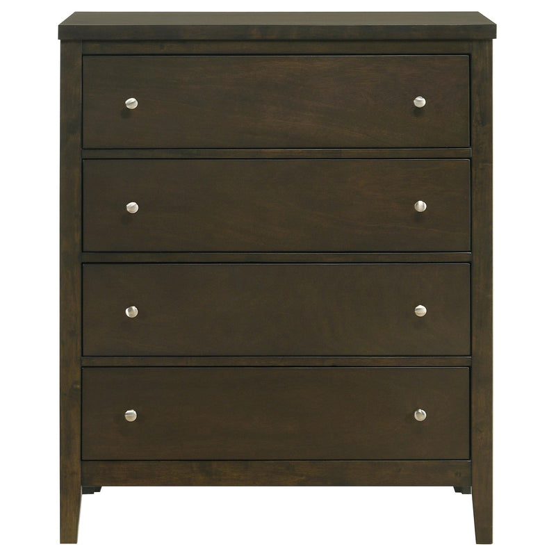 Wilkes 4-drawer Chest of Drawers Dark Cocoa - 224425