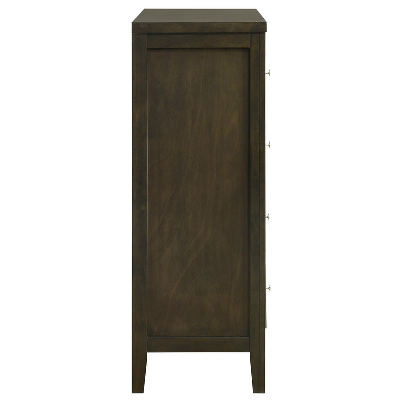Wilkes 4-drawer Chest of Drawers Dark Cocoa - 224425