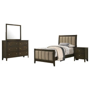 Wilkes 4-piece Twin Bedroom Set Dark Cocoa - 224421T-S4