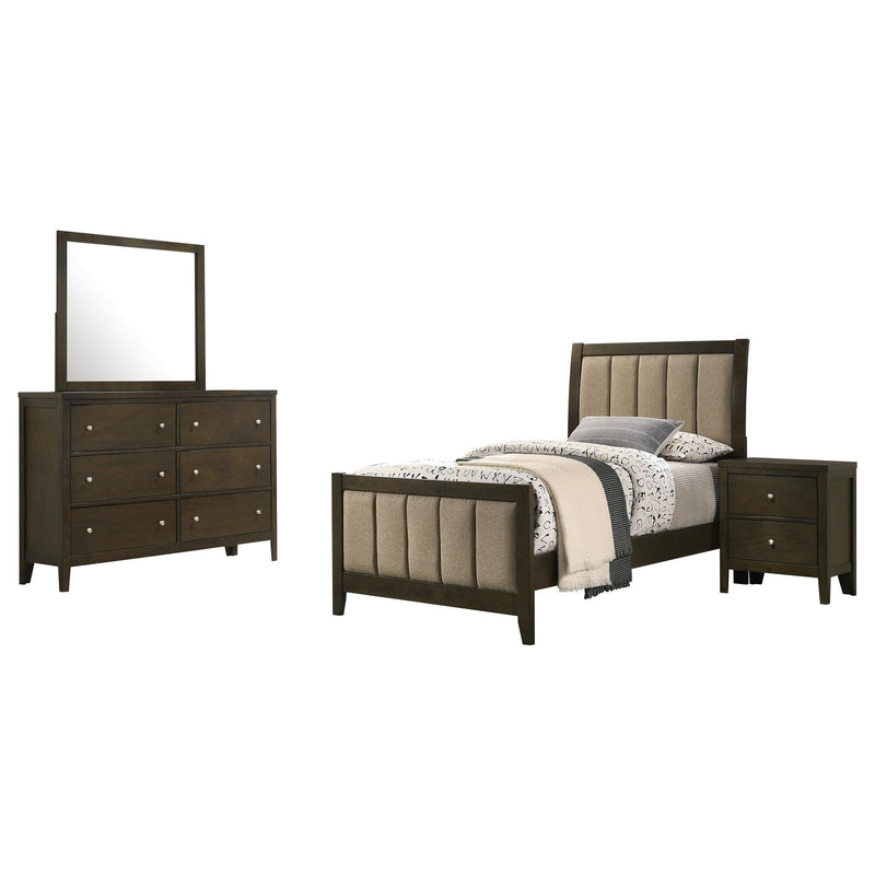 Wilkes 4-piece Twin Bedroom Set Dark Cocoa - 224421T-S4