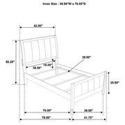 Wilkes 5-piece Twin Bedroom Set Dark Cocoa - 224421T-S5