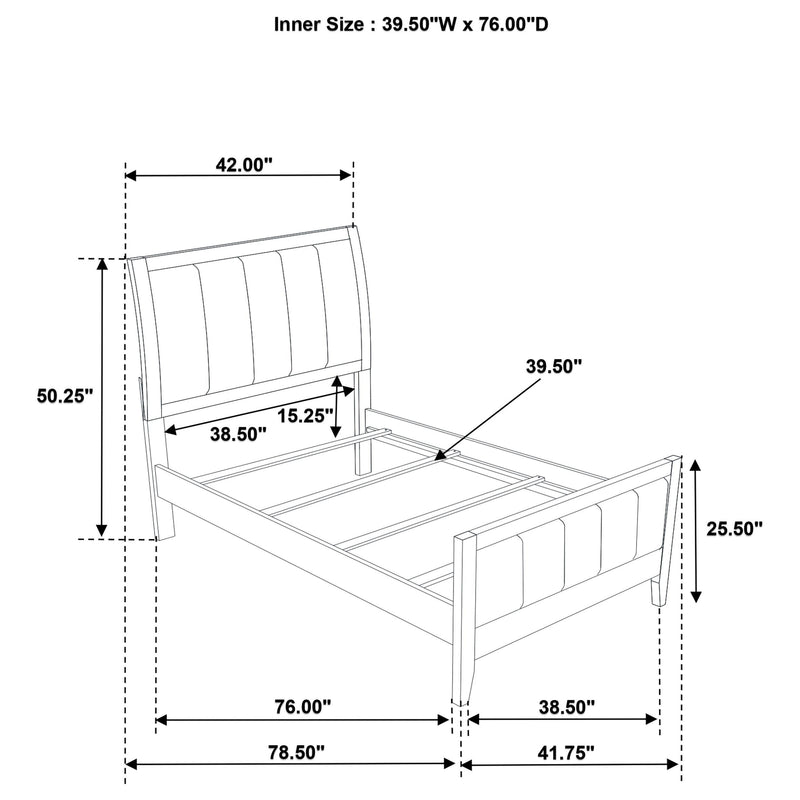 Wilkes 5-piece Twin Bedroom Set Dark Cocoa - 224421T-S5