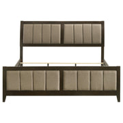 Wilkes 51-inch Upholstered California King Bed Dark Cocoa - 224421KW