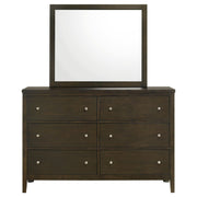 Wilkes 6-drawer Dresser and Mirror Dark Cocoa - 224423M