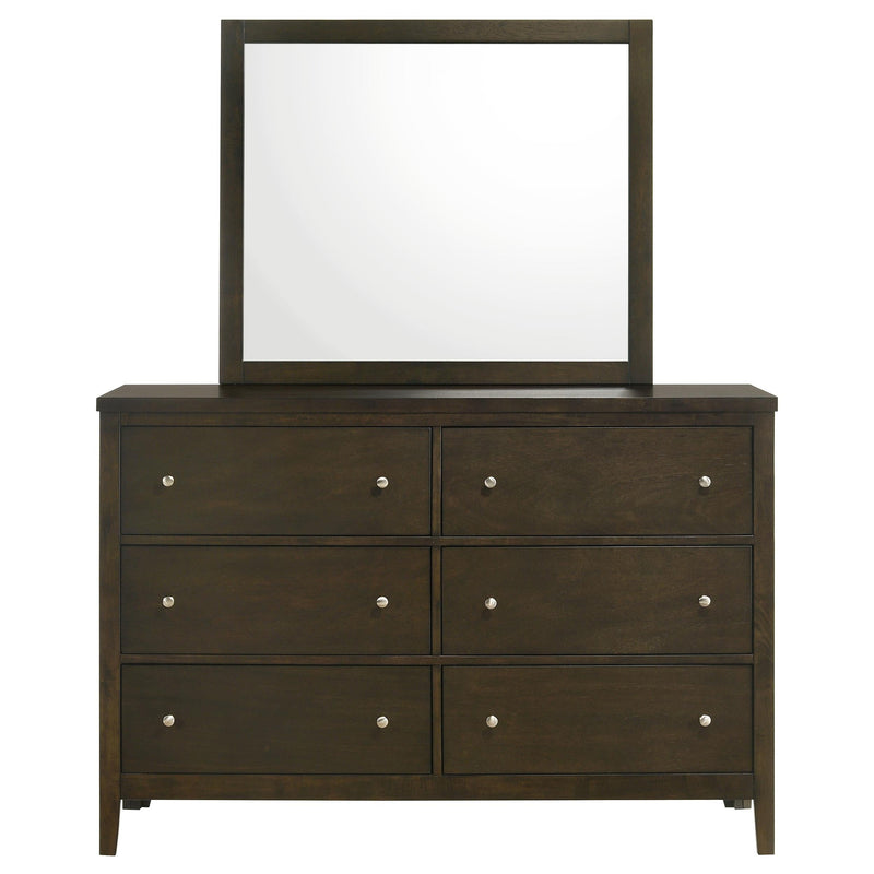 Wilkes 6-drawer Dresser and Mirror Dark Cocoa - 224423M