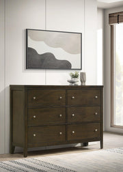 Wilkes 6-drawer Dresser Cabinet Dark Cocoa - 224423