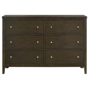 Wilkes 6-drawer Dresser Cabinet Dark Cocoa - 224423