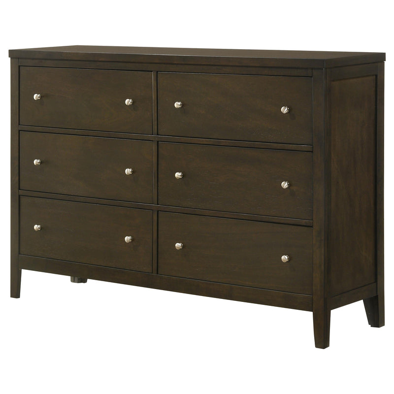 Wilkes 6-drawer Dresser Cabinet Dark Cocoa - 224423