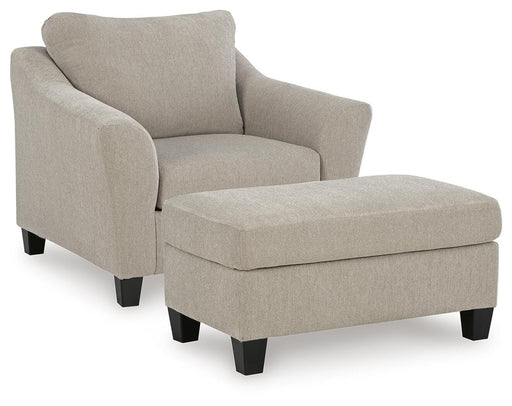 Willarae Chair and Ottoman in Taupe - PKG022015