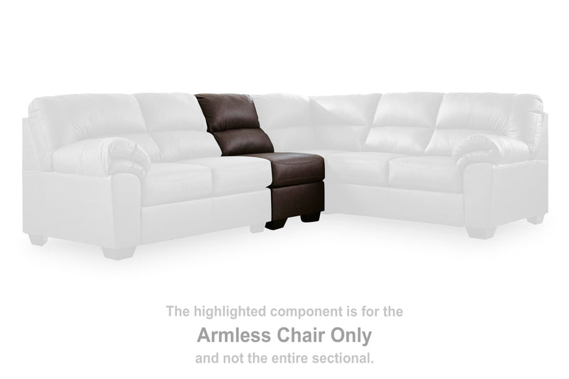 WillowBend Umber Armless Chair - PC2770546
