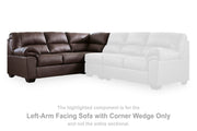 WillowBend Umber Left-Arm Facing Sofa with Corner Wedge - PC2770566