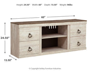 Willowton 60" TV Stand - Lara FurnitureTV Stand