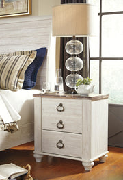 Willowton King Panel Bed, Dresser, Mirror, Chest and Nightstand - B267B68