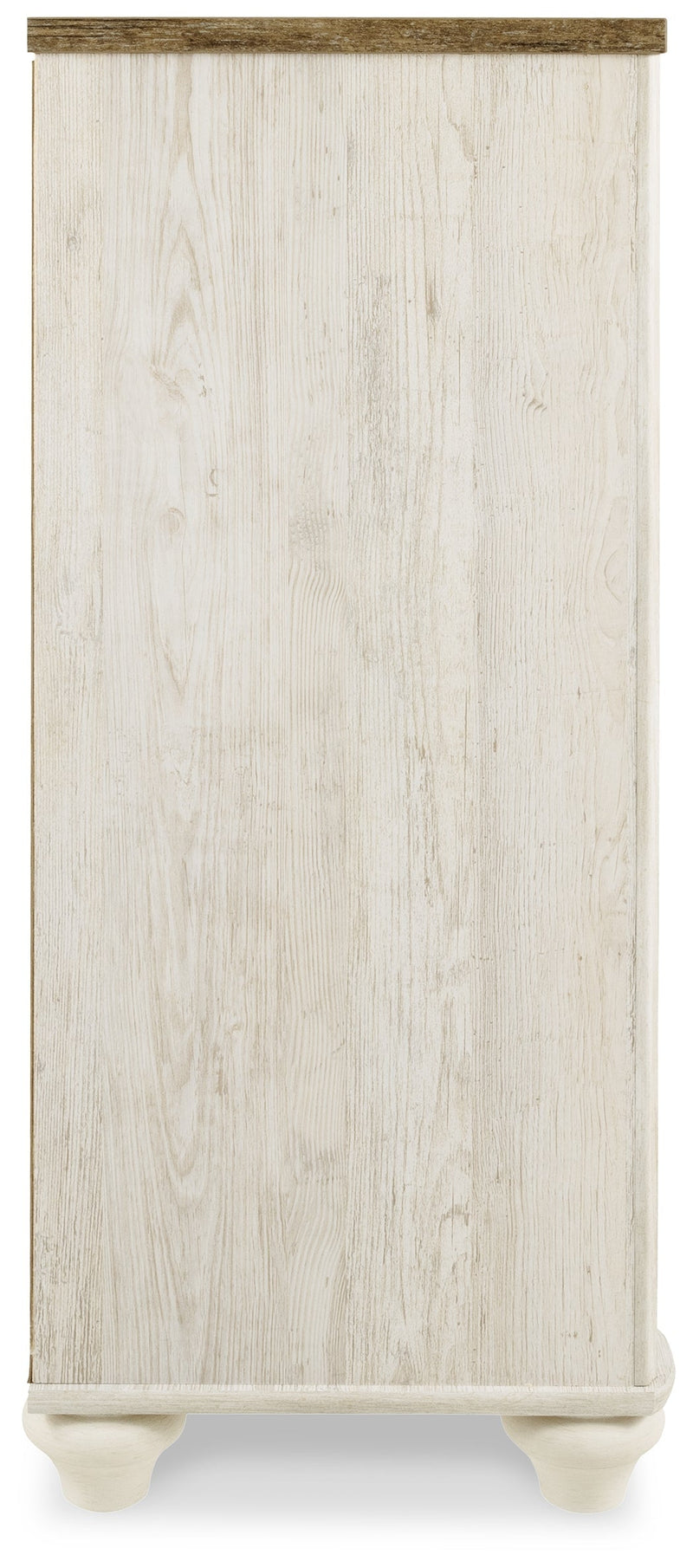 Willowton King Panel Bed with Dresser and Nightstand in Whitewash - PKG020111