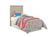 Willowton Twin Panel Headboard Bed with Mirrored Dresser and 2 Nightstands in Whitewash from Ashley - Lara Furniture
