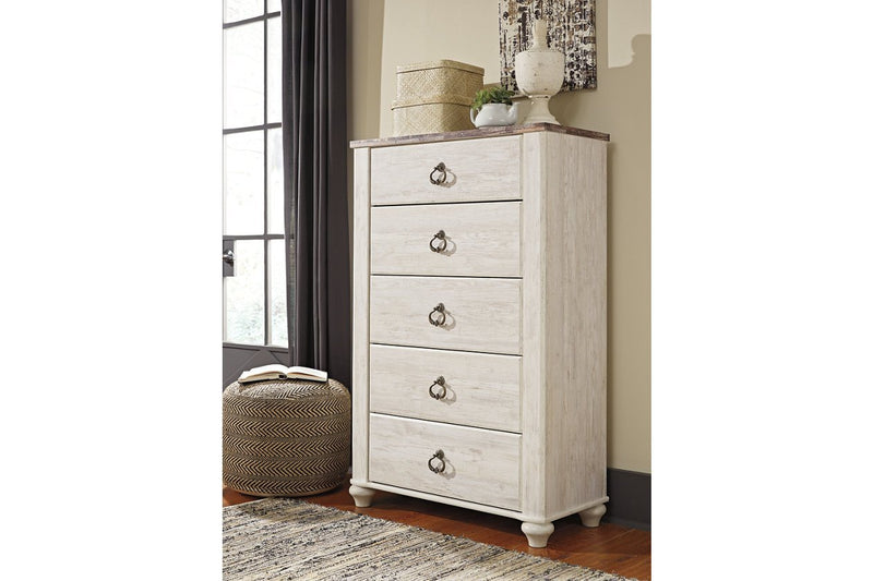Willowton Two - tone Chest of Drawers - Lara FurnitureChest