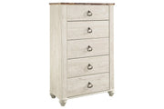Willowton Two - tone Chest of Drawers - Lara FurnitureChest