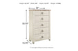 Willowton Two - tone Chest of Drawers - Gate FurnitureChest
