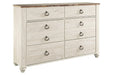 Willowton Two - tone Dresser - Gate FurnitureDresser