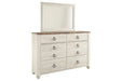 Willowton Two - tone Dresser - Gate FurnitureDresser