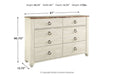 Willowton Two - tone Dresser - Gate FurnitureDresser