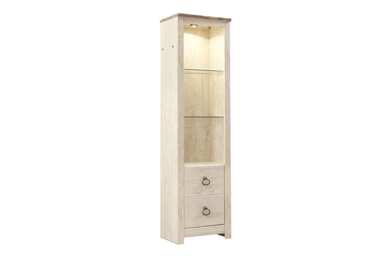 Willowton Whitewash 4 - Piece Entertainment Center - Lara FurnitureEntertainment Center