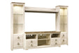 Willowton Whitewash 4 - Piece Entertainment Center - Gate FurnitureEntertainment Center