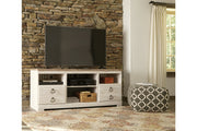 Willowton Whitewash 64" TV Stand - Lara FurnitureEntertainment Center