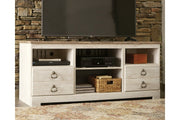 Willowton Whitewash 64" TV Stand - Lara FurnitureEntertainment Center
