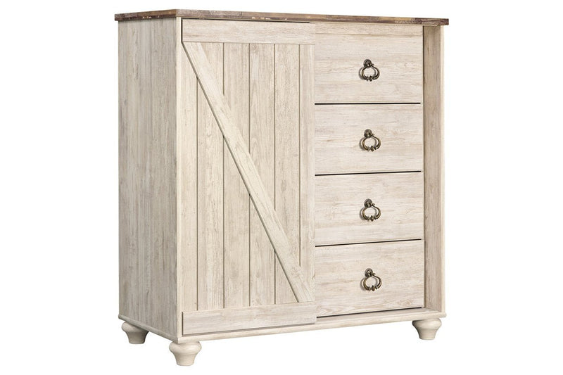 Willowton Whitewash Dressing Chest - Lara FurnitureChest