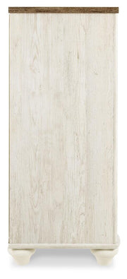 Willowton Whitewash Queen Sleigh Bed, Dresser and Chest - B267B63