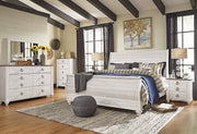 Willowton Whitewash Sleigh Bedroom Set - Lara FurnitureBedroom Set