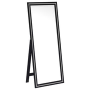 Windrose 28 x 67 Inch Tempered LED Standing Mirror Black - 960962
