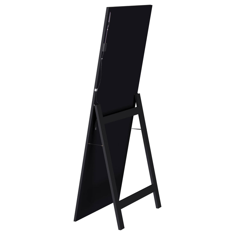 Windrose 28 x 67 Inch Tempered LED Standing Mirror Black - 960962