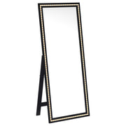 Windrose 28 x 67 Inch Tempered LED Standing Mirror Black - 960962