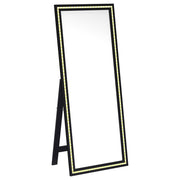 Windrose 28 x 67 Inch Tempered LED Standing Mirror Black - 960962