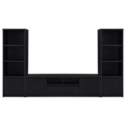 Winfield 3-piece Entertainment Center 78-inch TV Stand Black - 706223-SET