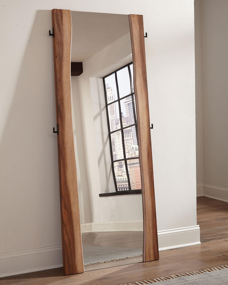 Winslow 31 x 76 Inch Standing Floor Mirror Smokey Walnut - 223256