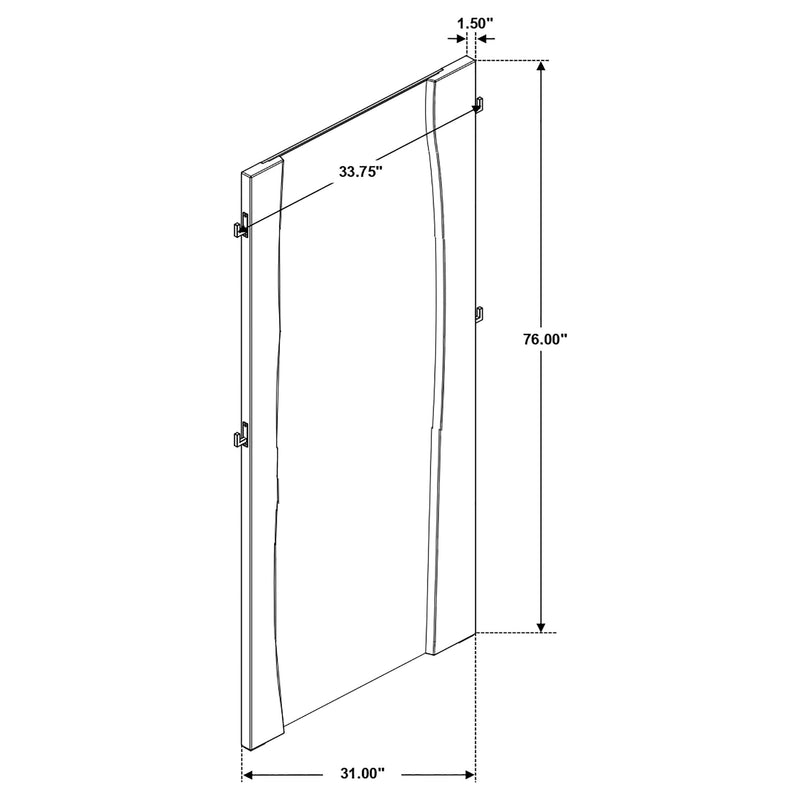 Winslow 31 x 76 Inch Standing Floor Mirror Smokey Walnut - 223256