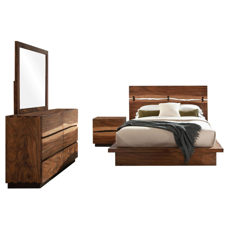 Winslow 4-piece California King Bedroom Set Smokey Walnut - 223250KW-S4