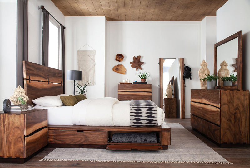 Winslow 5-piece Queen Bedroom Set Smokey Walnut - 223250SQ-S5