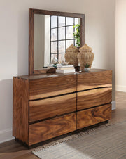 Winslow 6-drawer Dresser with Mirror Smokey Walnut - 223253M
