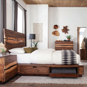 Winslow Wood Queen Storage Panel Bed Smokey Walnut - 223250SQ