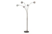 Winter Silver Finish Arc Lamp - Lara FurnitureFloor Lamps