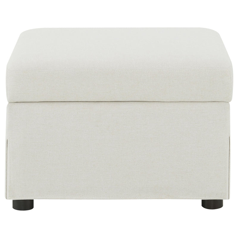Winter Upholstered Hydraulic Lift Top Storage Ottoman Beige - 904134