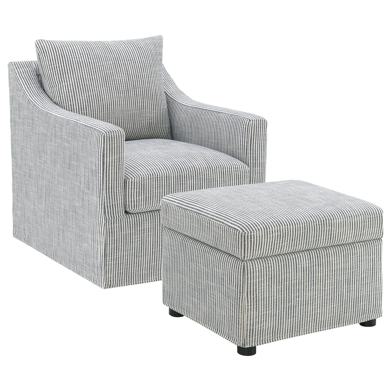 Winter Upholstered Hydraulic Lift Top Storage Ottoman Grey - 904138