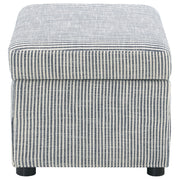 Winter Upholstered Hydraulic Lift Top Storage Ottoman Grey - 904138
