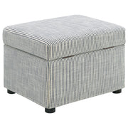 Winter Upholstered Hydraulic Lift Top Storage Ottoman Grey - 904138