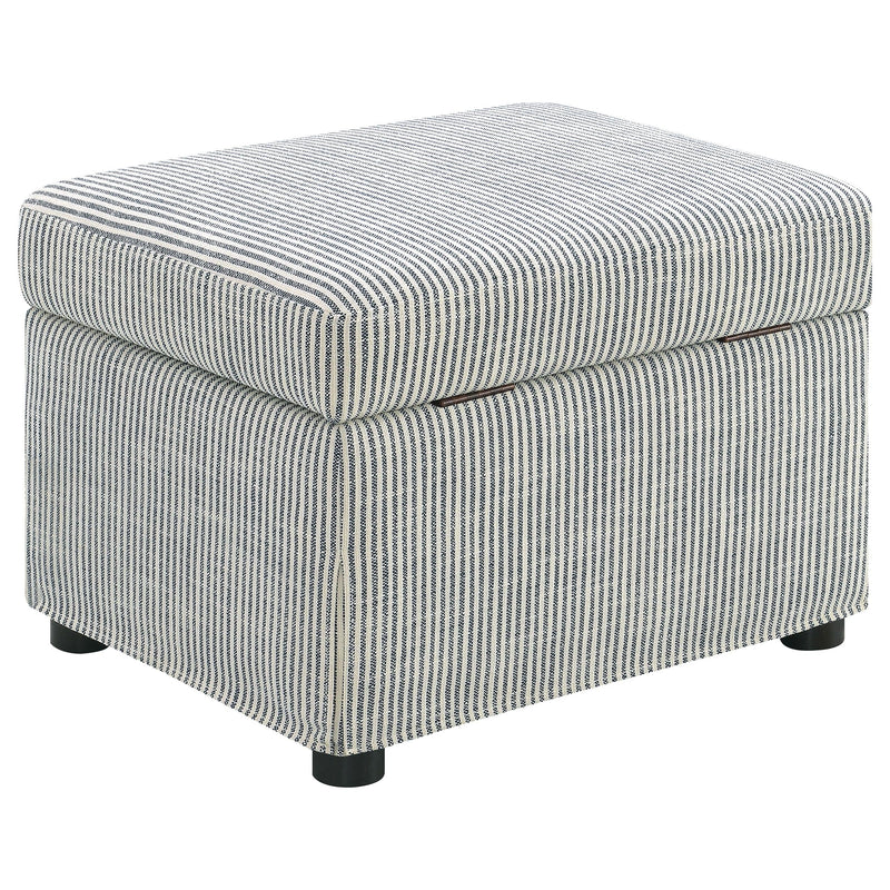Winter Upholstered Hydraulic Lift Top Storage Ottoman Grey - 904138